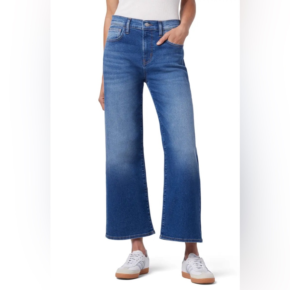 NEW Hudson Rosalie High Rise Wide Leg Ankle Jeans Denim Blue Hyperion 33 NWT